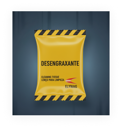 Lenço Desengraxante Elywag para remoção de graxa e óleo