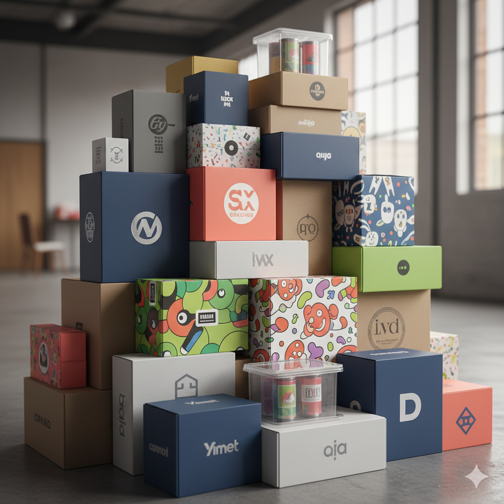 Modelos de embalagens personalizadas da Elywag