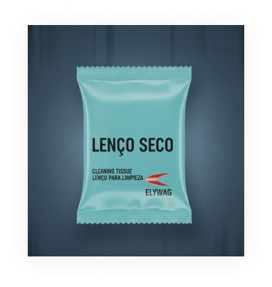 Lenço Seco Elywag para acabamento de limpeza industrial